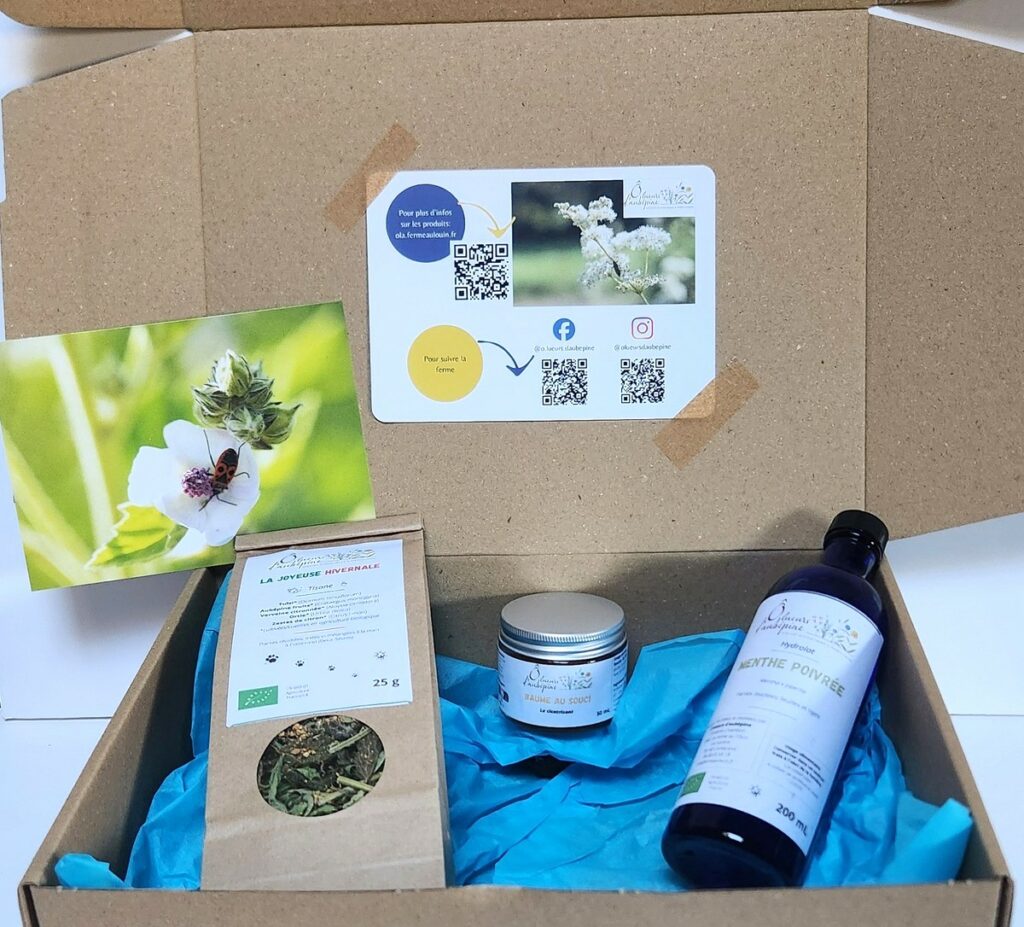 Coffret cadeau tisane + baume + hydrolat 200 mL
